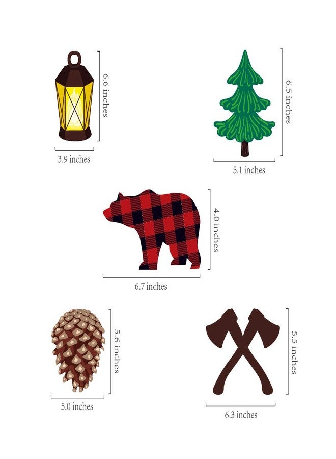 CC HOME 30Pack Lumberjack Bear Hanging Swirls Pine Nut Tree Axe Streamer Birthday Party Decorations Lumberjack Themed Party Favors for Holiday Baby Shower Home Decoration - Image 3